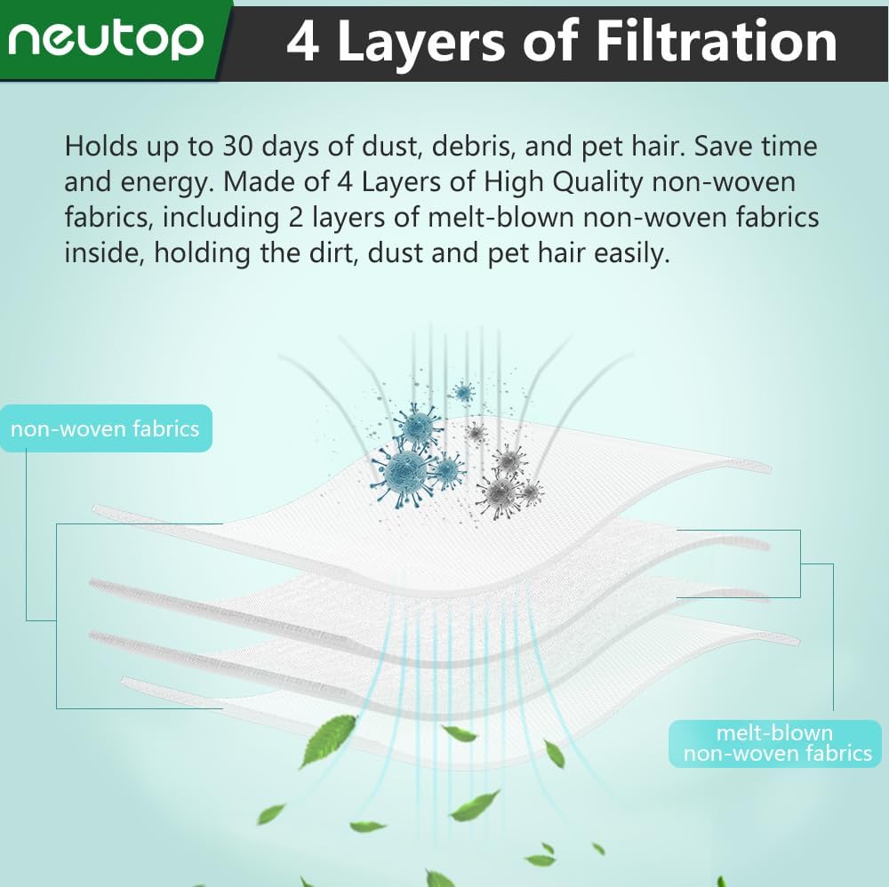 Replacement Disposable Dust Bag Compatible with Eufy G35+ G40 G40+ Hybrid+ RoboVac Vacuum,12-pack