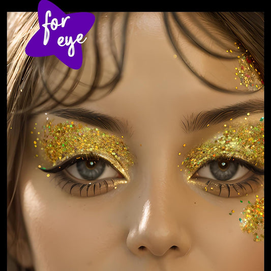 12Pcs Body & Hair Glitter Gel - Festival Sequins for Face, Body, Hair & Eye - 1MM/0.1MM