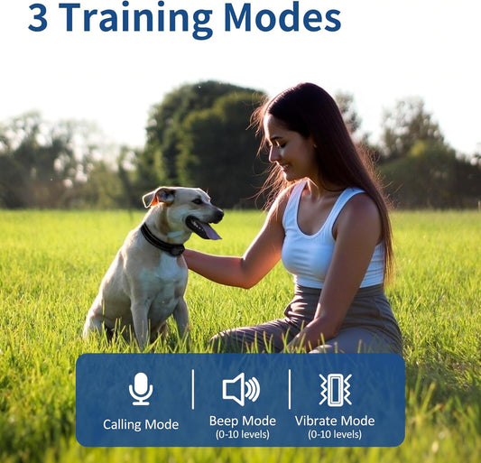 Anti Bark Collar for Dogs,Dog Training Collar With Remote,3Training Modes Sound/Vibration/Beep,Rechargeable E-Collar with 4900Ft Remote Range,Bark Collars for Large Medium Small Dogs