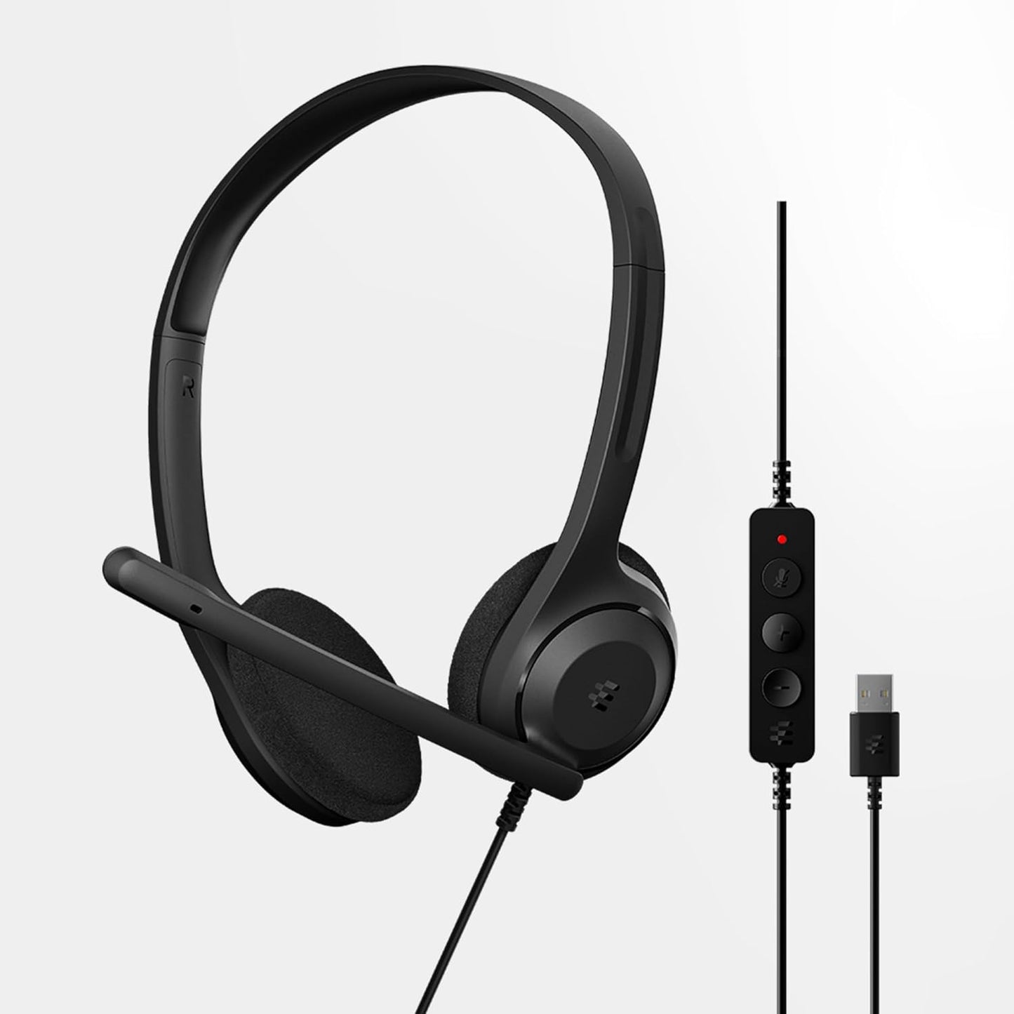 EPOS C1 USB A Wired Business Headset - Noise-Canceling Mic, Enhanced Audio Clarity, On-Ear Comfort, Chrome Certified, Plug-and-Play, Ideal for PC, Laptop, Office & Remote Work, Wired Headphones