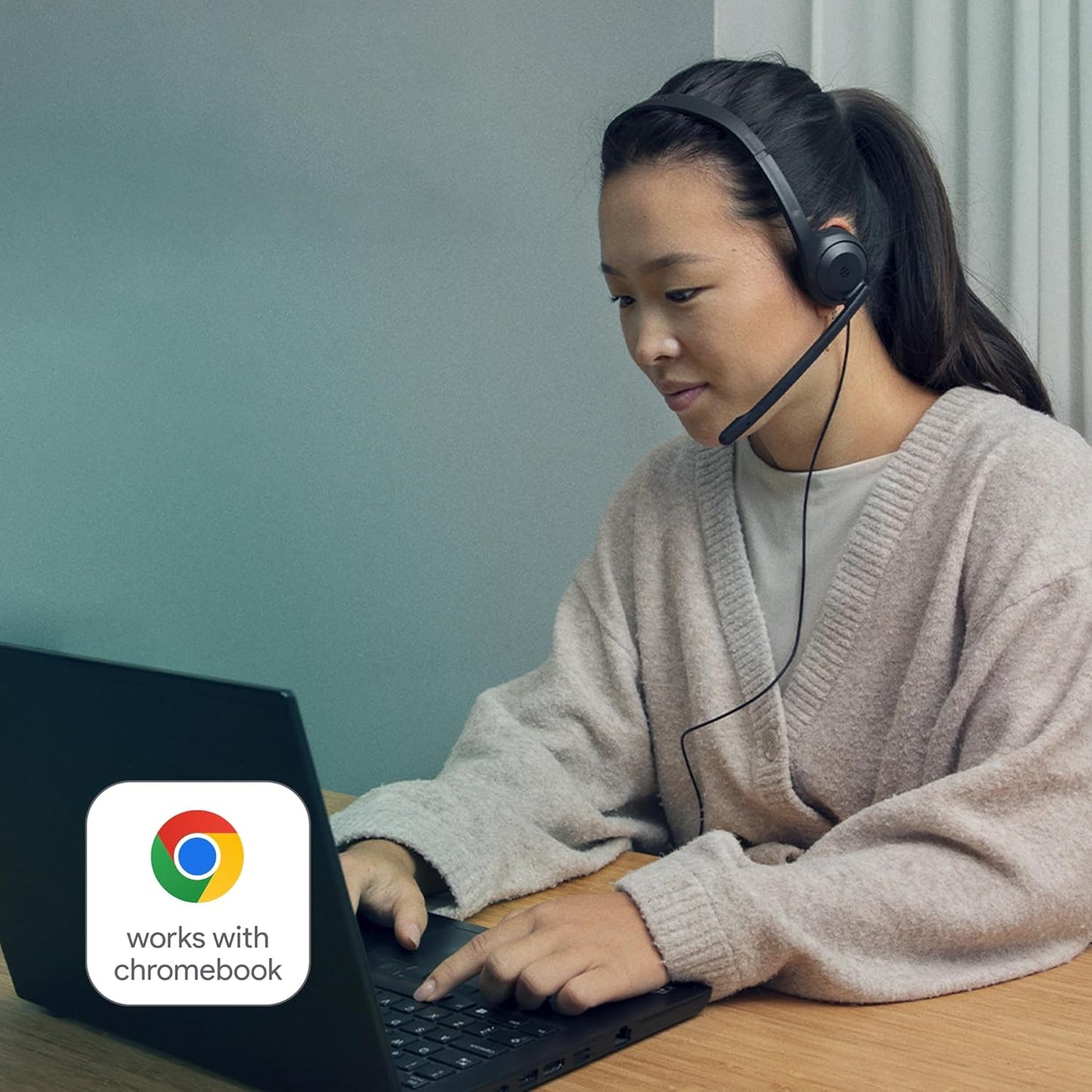 EPOS C1 USB A Wired Business Headset - Noise-Canceling Mic, Enhanced Audio Clarity, On-Ear Comfort, Chrome Certified, Plug-and-Play, Ideal for PC, Laptop, Office & Remote Work, Wired Headphones