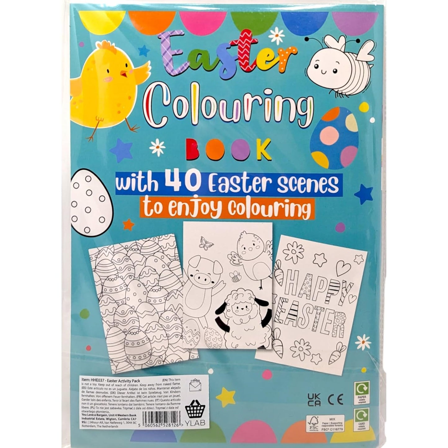 Easter Activity Pack With Books for Kids – Colouring, Dot-to-Dot, Puzzles, Stickers & Coloured Pencils | FSC Certified | Non-Chocolate Easter Gift for Boys & Girls (Ages 3-10)