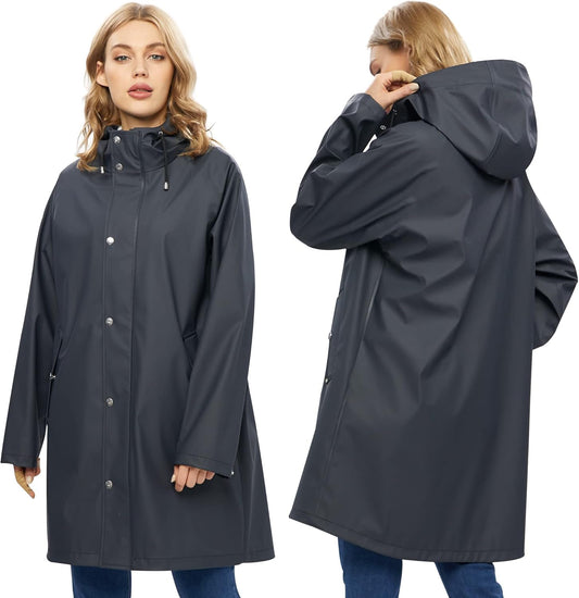 size small Raincoat for Women Rain Jackets Waterproof Breathable Windbreaker Outdoor Ladies Lightweight Coat