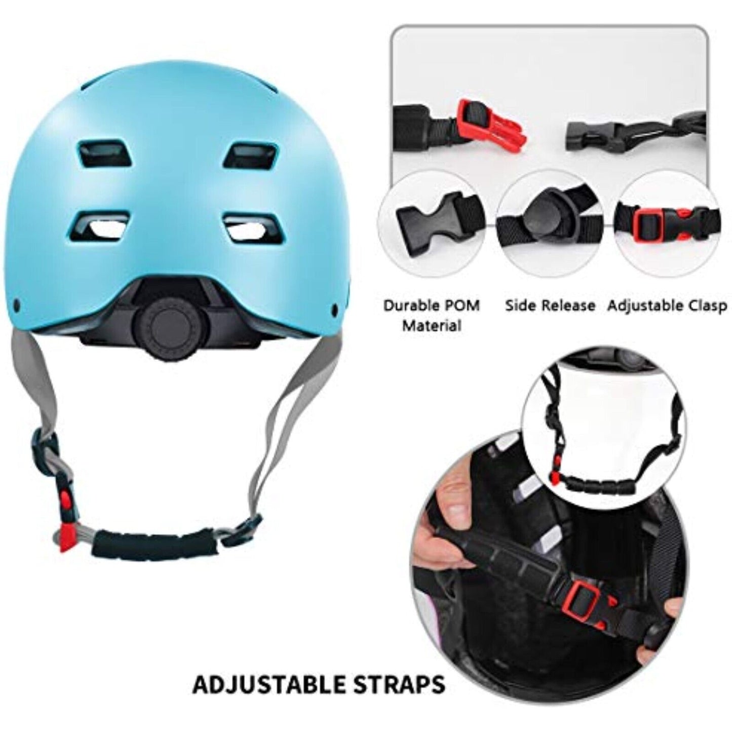 Kids Helmet Protective Gear Set, Kids Bike Helmet Knee Pads Elbow Pads Wrist Guards Age 2-14 Years Boys Girls for Skateboard Scooter Roller Cycling Skating