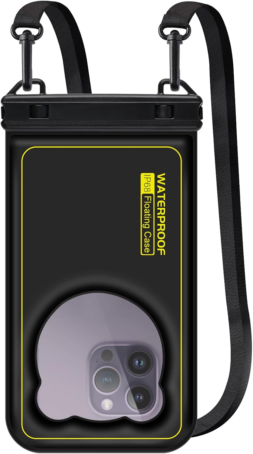 Waterproof Phone Pouch Floating IPX8 Waterproof Phone Case Dry Bag for Swimming,Underwater Phone Case Protector for iPhone 16 15 14 13 12 11 Pro Max XS Samsung S24 S23 Huawei P60 Mate 60 up to 6.8"