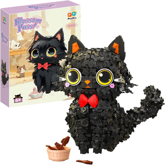 Black Cat 1651PCS Building Block Set,Animals Gifts for Adults 10 11 12 13 14+Boys Girls Teens(Not Compatible with Major Brands)