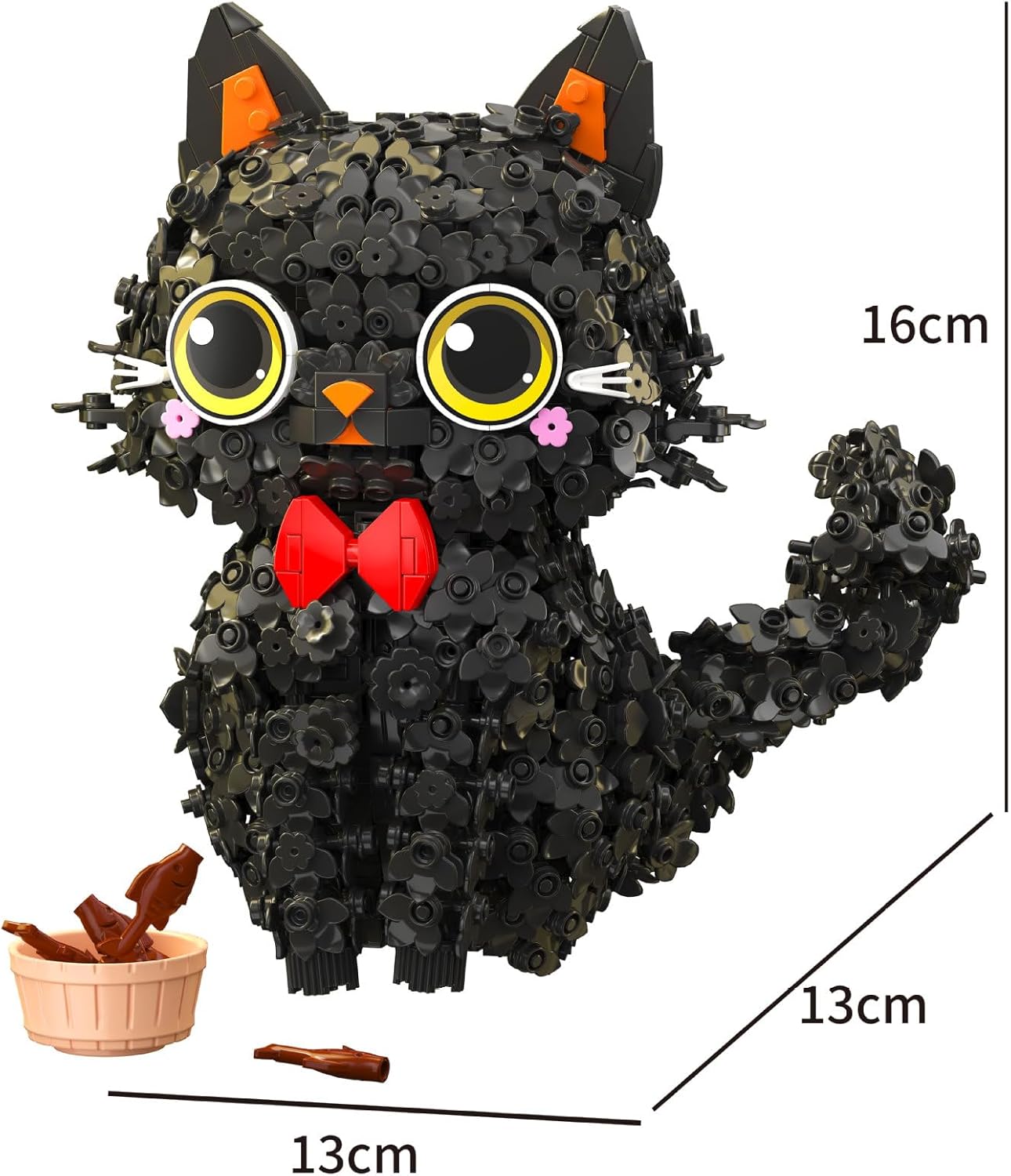 Black Cat 1651PCS Building Block Set,Animals Gifts for Adults 10 11 12 13 14+Boys Girls Teens(Not Compatible with Major Brands)
