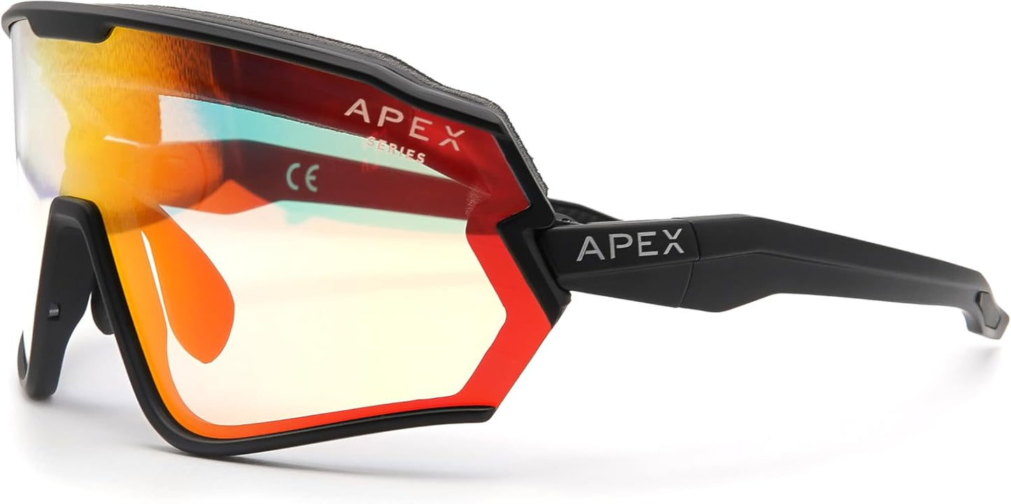 Apex Series MTB Cycling Glasses | 3 x Quick-Release Lenses (Clear, Revo Red & Smoke) Anti-Fog & Impact Resistant for Mountain Bike, Motocross & Motocycle | Designed By British Riders