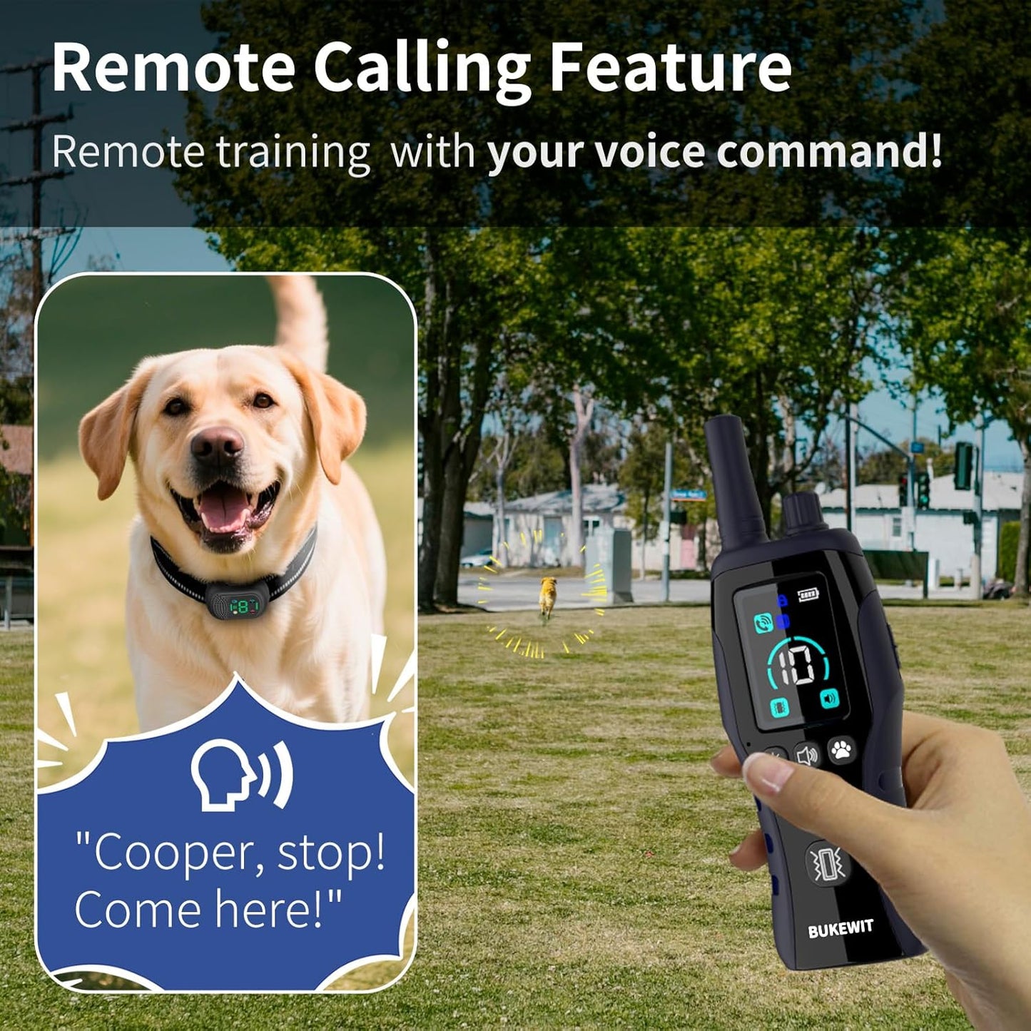 Anti Bark Collar for Dogs,Dog Training Collar With Remote,3Training Modes Sound/Vibration/Beep，Rechargeable E-Collar with 4900Ft Remote Range,Bark Collars for Large Medium Small Dogs