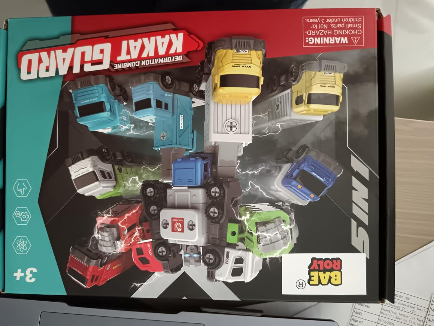 5 in 1 Transformer Robot Alloy Armor Series Includes 5 Garbage Disposal Vehicles with Assembly Screws Suitable for Children Over 3 Years Old