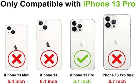 Coolden Compatible with iPhone 13 Pro Case Rugged Tough Dual Layer Armor Case Shockproof Case Heavy Duty Hard Back TPU Bumper Shock Absorption Protective Phone Case Cover for iPhone 13 Pro (Black)