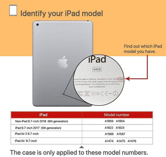 Coolden for iPad 6th 5th Generation Case with Kickstand Pencil Holder iPad 9.7 inch Case for Kids Girls Heavy Duty Rugged Protective Case Cover for iPad 6th 5th Gen 9.7 inch 2018/2017/iPad Air 2