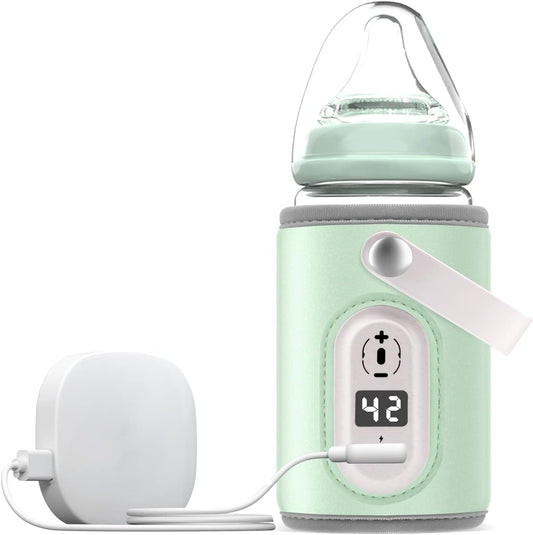 Cozytots Baby Bottle Warmer Bag USB Powered Heater Insulated Heating Bag Travel Cup Portable in Car Heaters Drink Warm Milk Thermostat Bag for Newborn