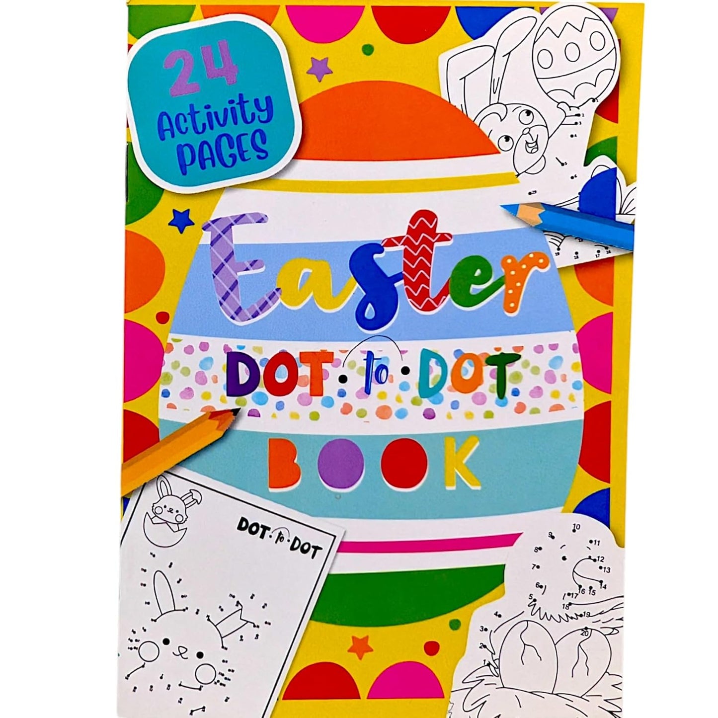 Easter Activity Pack With Books for Kids – Colouring, Dot-to-Dot, Puzzles, Stickers & Coloured Pencils | FSC Certified | Non-Chocolate Easter Gift for Boys & Girls (Ages 3-10)