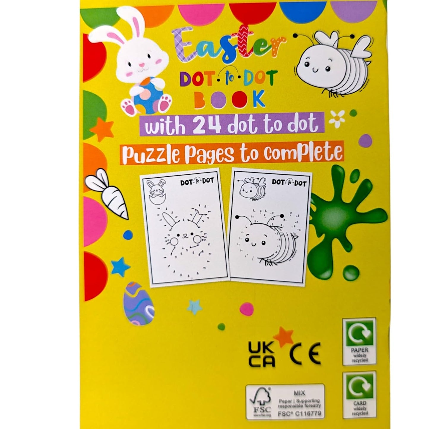 Easter Activity Pack With Books for Kids – Colouring, Dot-to-Dot, Puzzles, Stickers & Coloured Pencils | FSC Certified | Non-Chocolate Easter Gift for Boys & Girls (Ages 3-10)