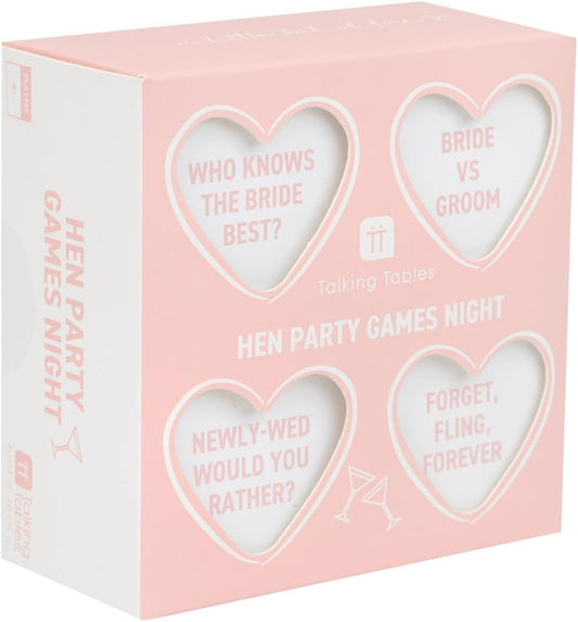 Bride Hen Party Games - 4 Pack | Unforgettable Fun: Who Knows Bride Best, Bride vs Groom, Would You Rather, Forget, Fling, Forever | Reusable | Recyclable Packaging