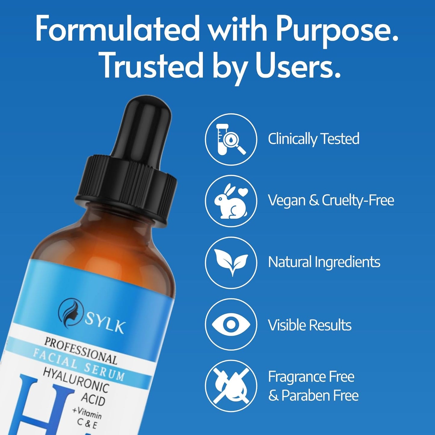 Hyaluronic Acid Serum for Face with Vitamin C & E | Microneedling Serum for Derma Roller | Anti Aging Hydrating Serum | Anti Wrinkle and Solution for Acne Scars | 60 ml