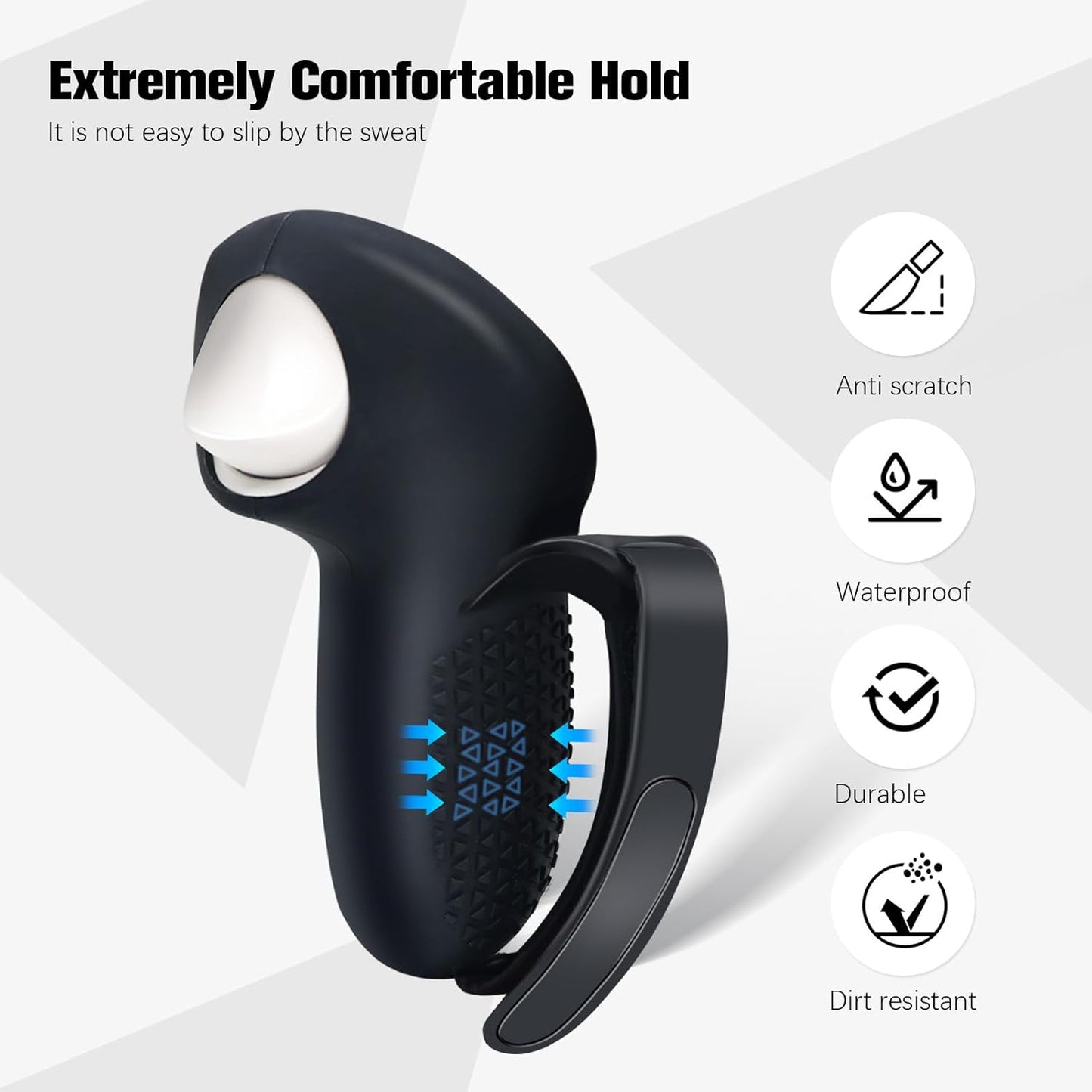 Controller Grips, Touch Plus Controllers Grip Cover for Meta Quest 3, Hand Grip Protector with Knuckle Straps, Controllers Straps Silicone Covers Protector, Non-Slip Thumbstick Covers