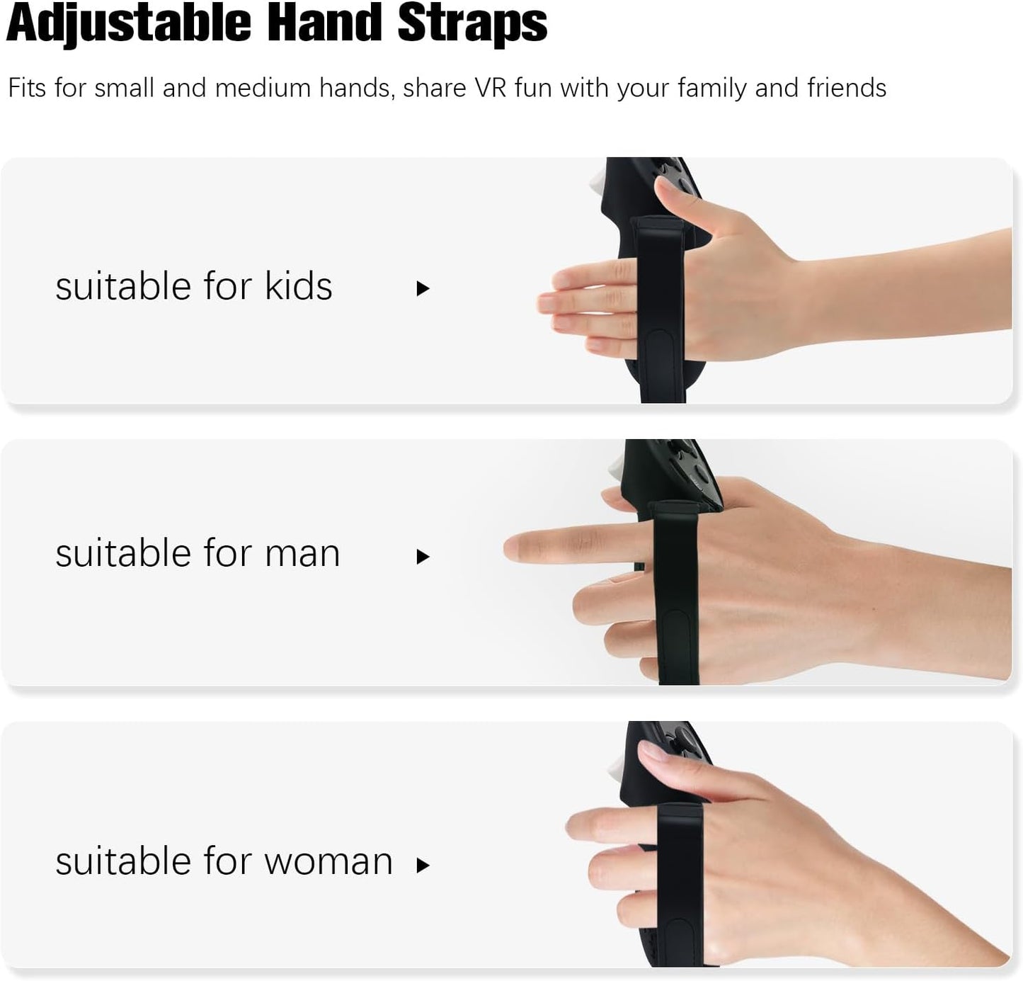 Controller Grips, Touch Plus Controllers Grip Cover for Meta Quest 3, Hand Grip Protector with Knuckle Straps, Controllers Straps Silicone Covers Protector, Non-Slip Thumbstick Covers