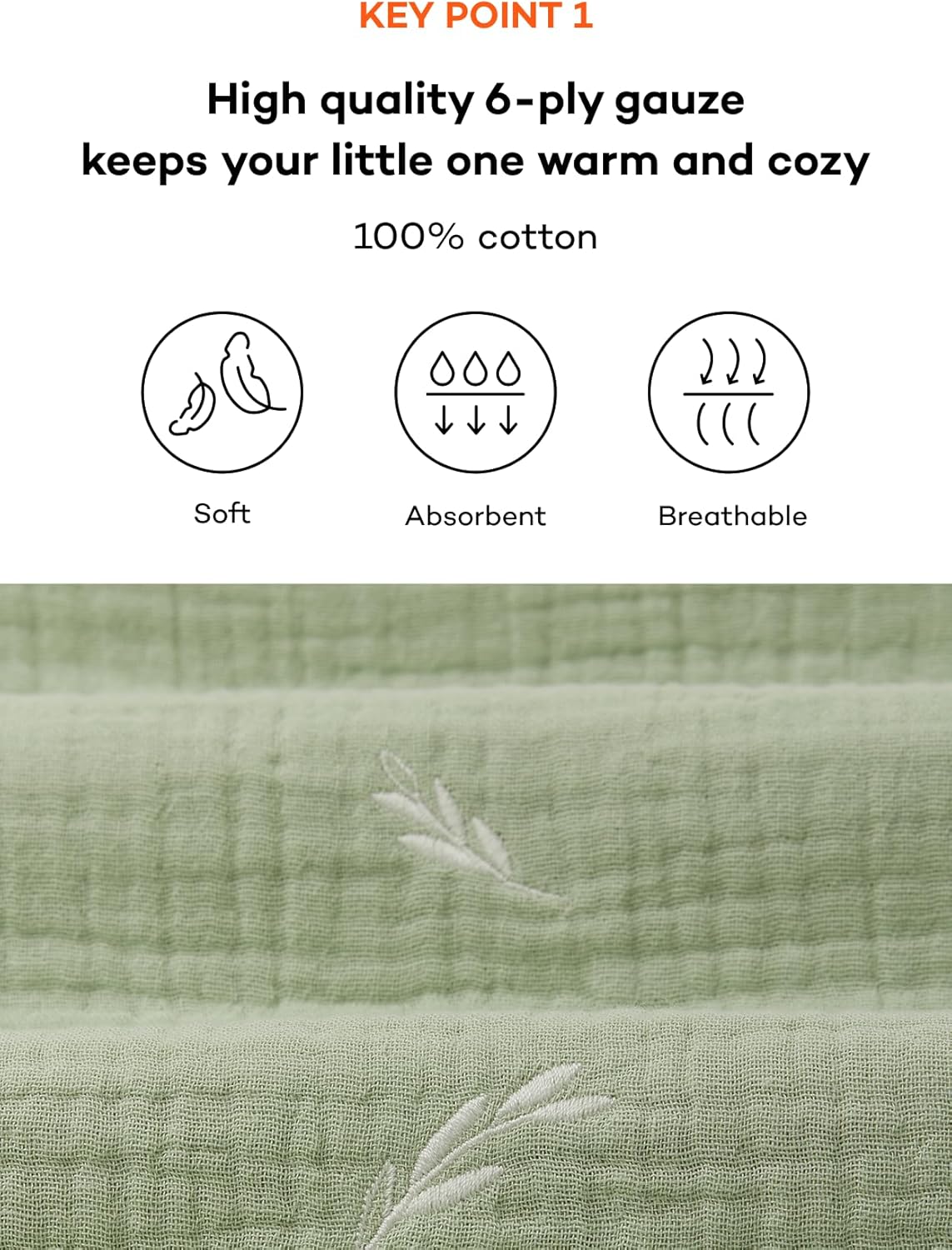 Baby Sleep Sack - Wearable Blanket Sleeping Vest | 6-Layer Cotton Gauze Newborn Essentials Cloths | TOG 1.0 | 3 - 5T | (Navy Sparkle, Medium)
