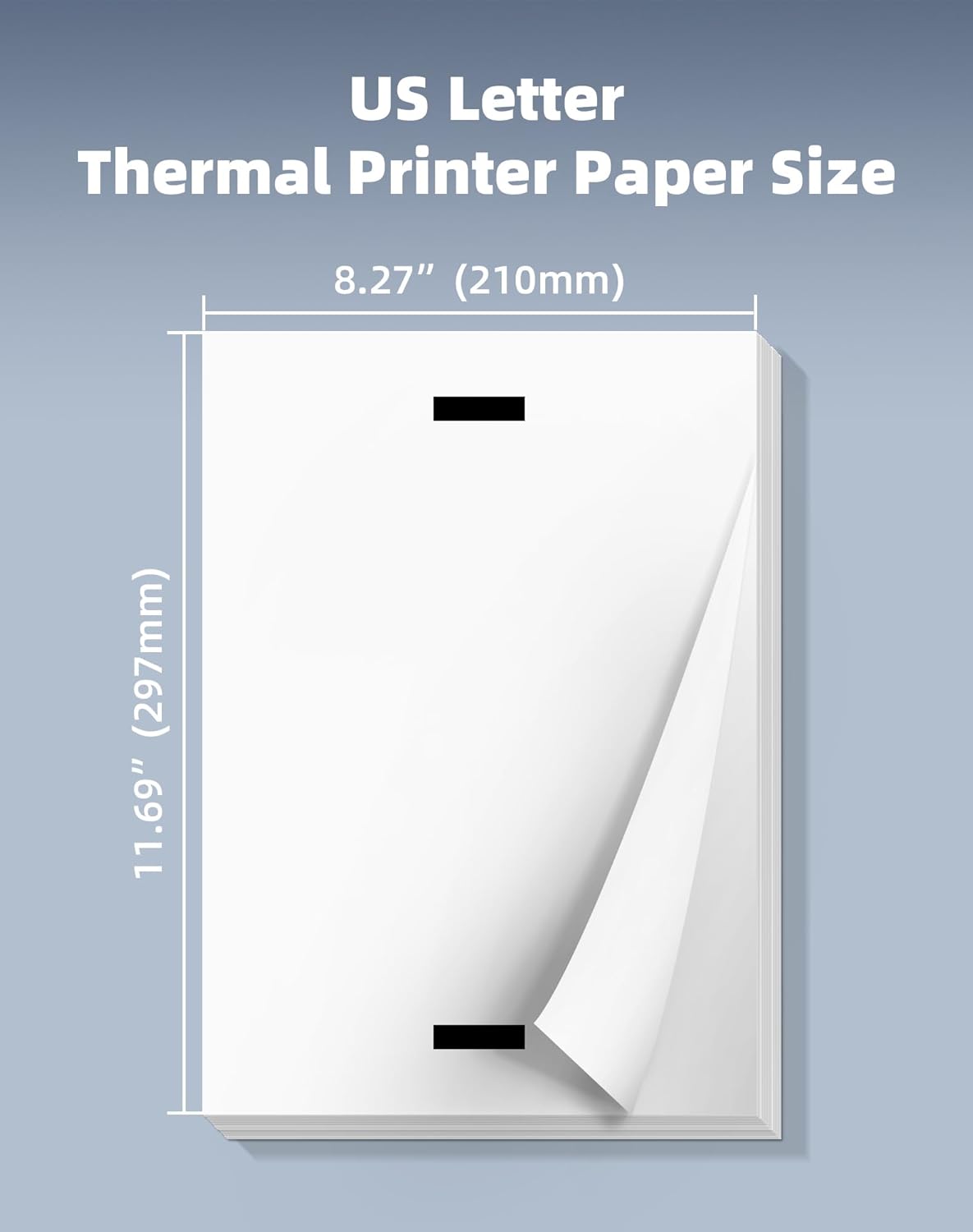 A4 Thermal Paper,8.27" x 11.69"(210x297mm) Printer Paper,Thermal Printer Paper Compatible with P83 Portable Printer and Other A4 Portable Printers