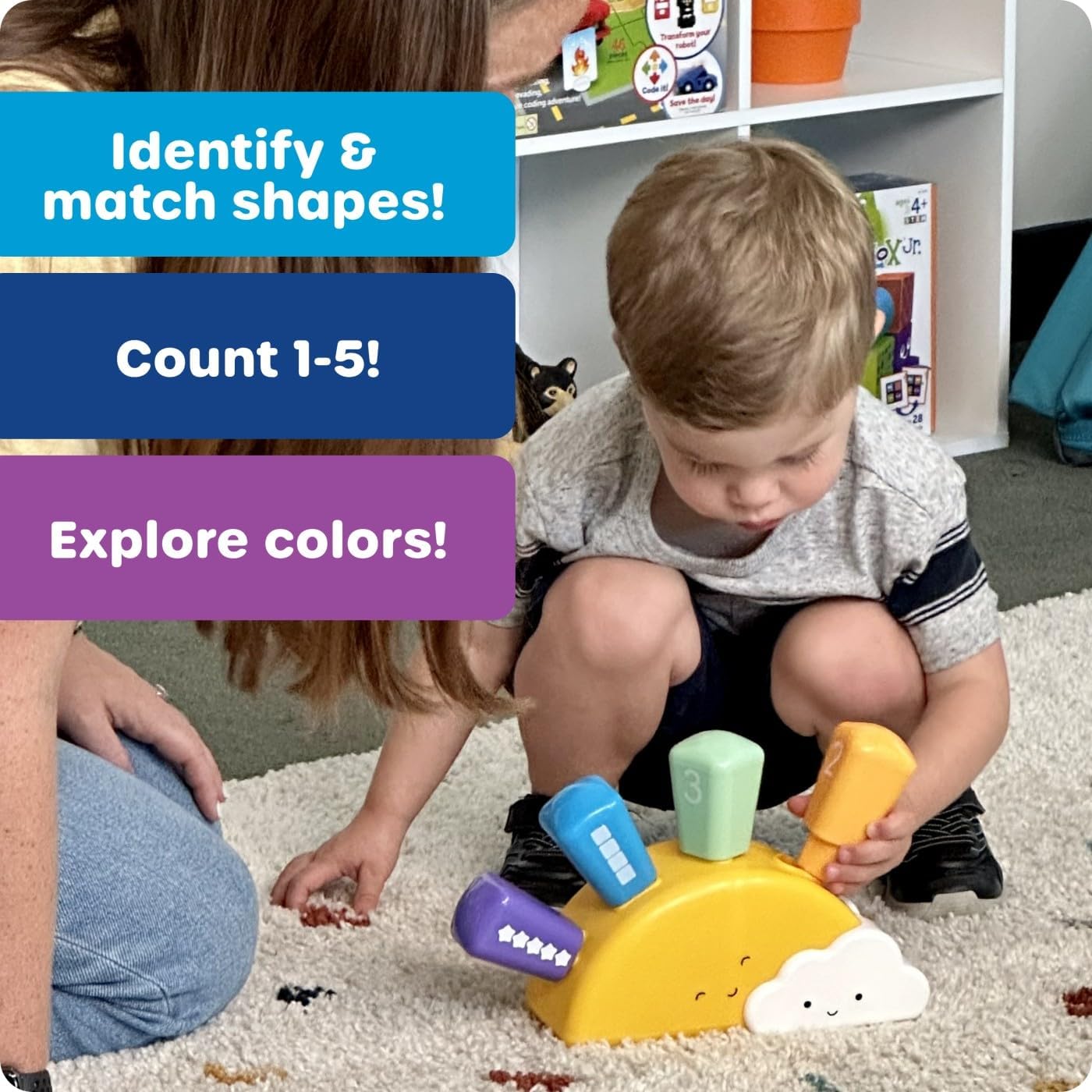 Learning Resources Sunshine Shape Sorter, Ages 18 Months+, Toddler Shape Sorter Toy, Builds Fine Motor & Colour Recognition Skills
