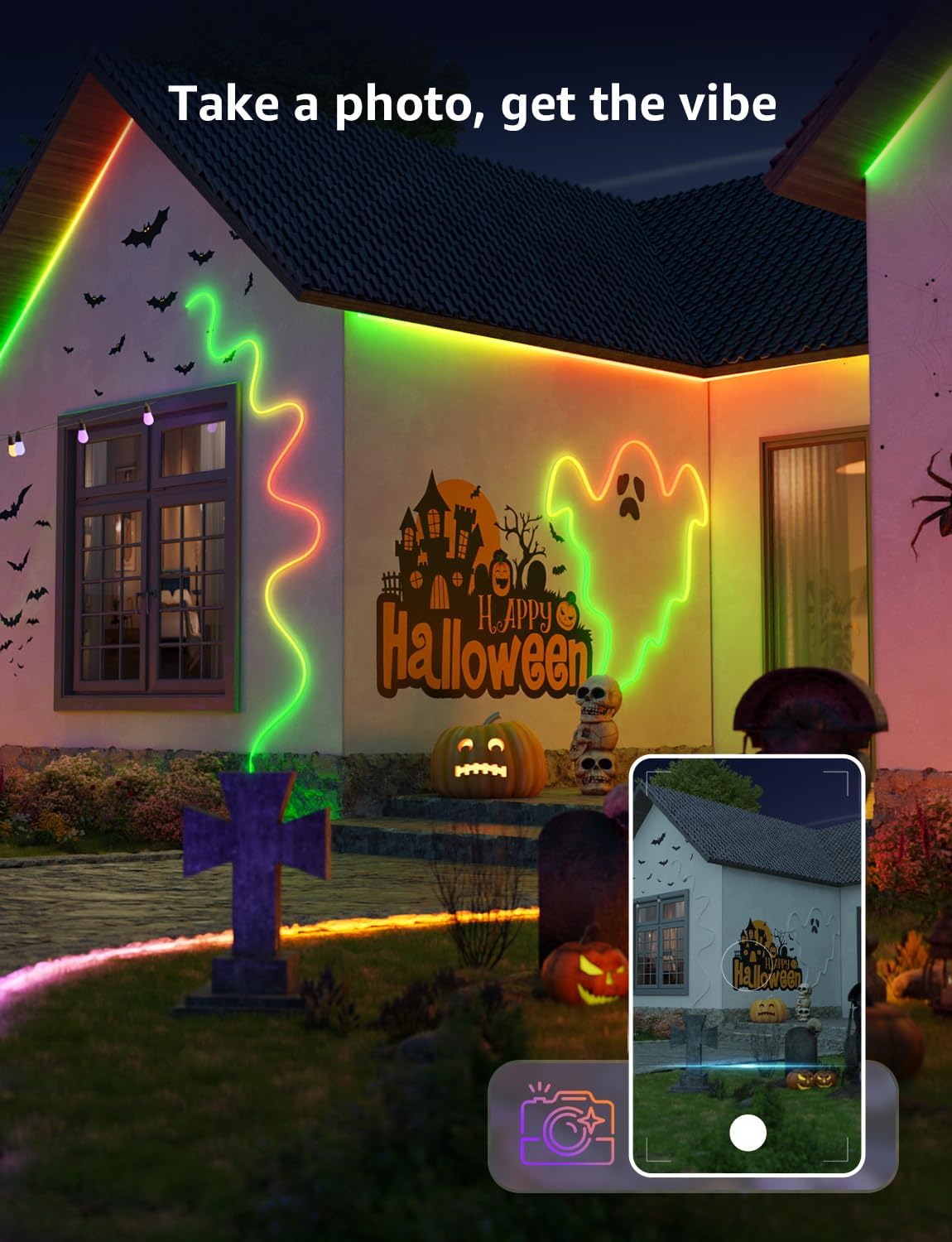 N1 AI Smart Neon Rope Light 3M RGB+IC, Works with Alexa & Google Assistant, Music Sync LED Lights for Bedroom, App Voice Control, Personalized AI Lighting Designer, IP65 Waterproof, No Remote [Energy Class A]