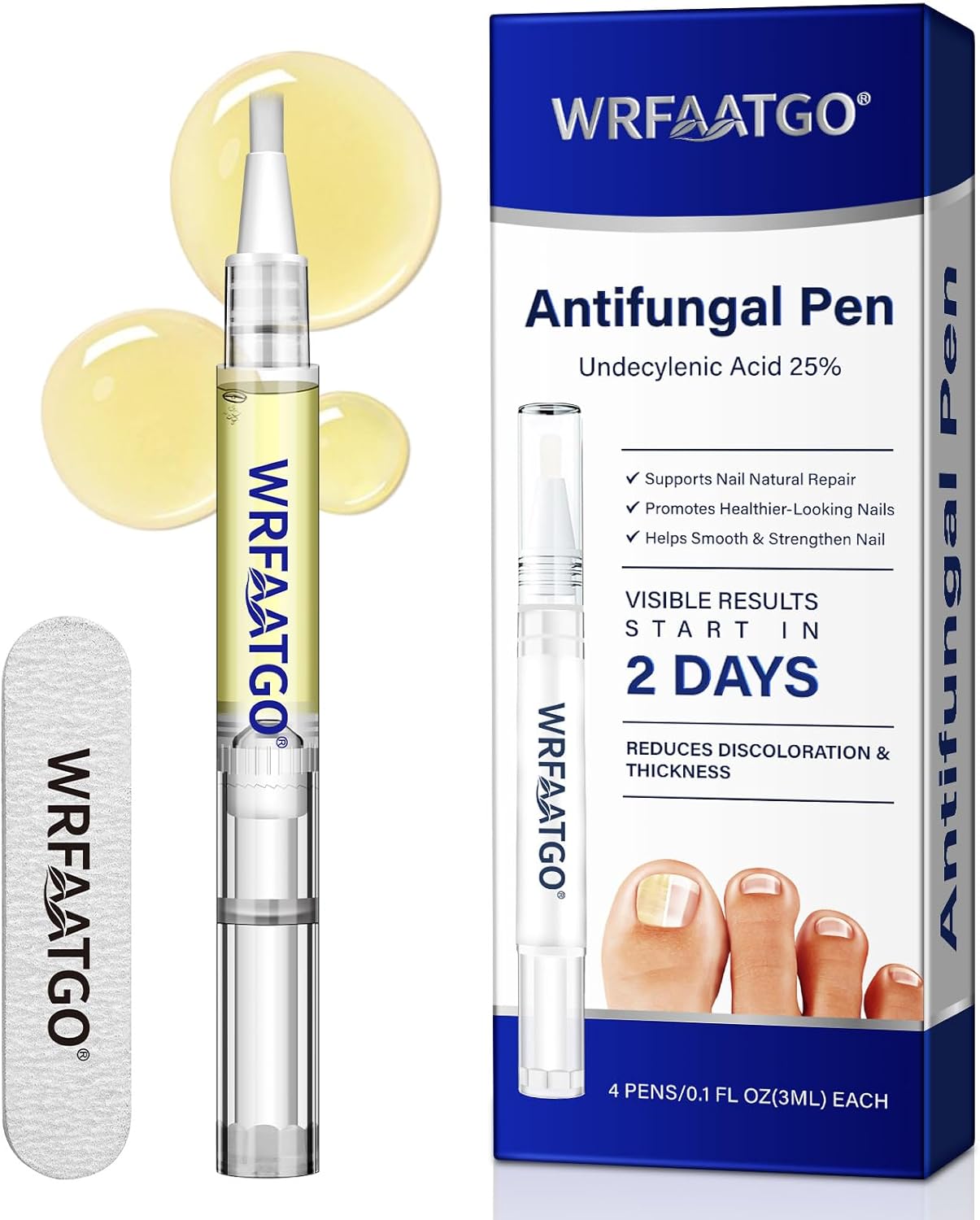 Nail Fungus Pen, 4-Pack Toenail Fungus Treatment Pen, Natural Plant Extracts Nail Repair Pen For Damaged, Broken & Thick Nails Toenails