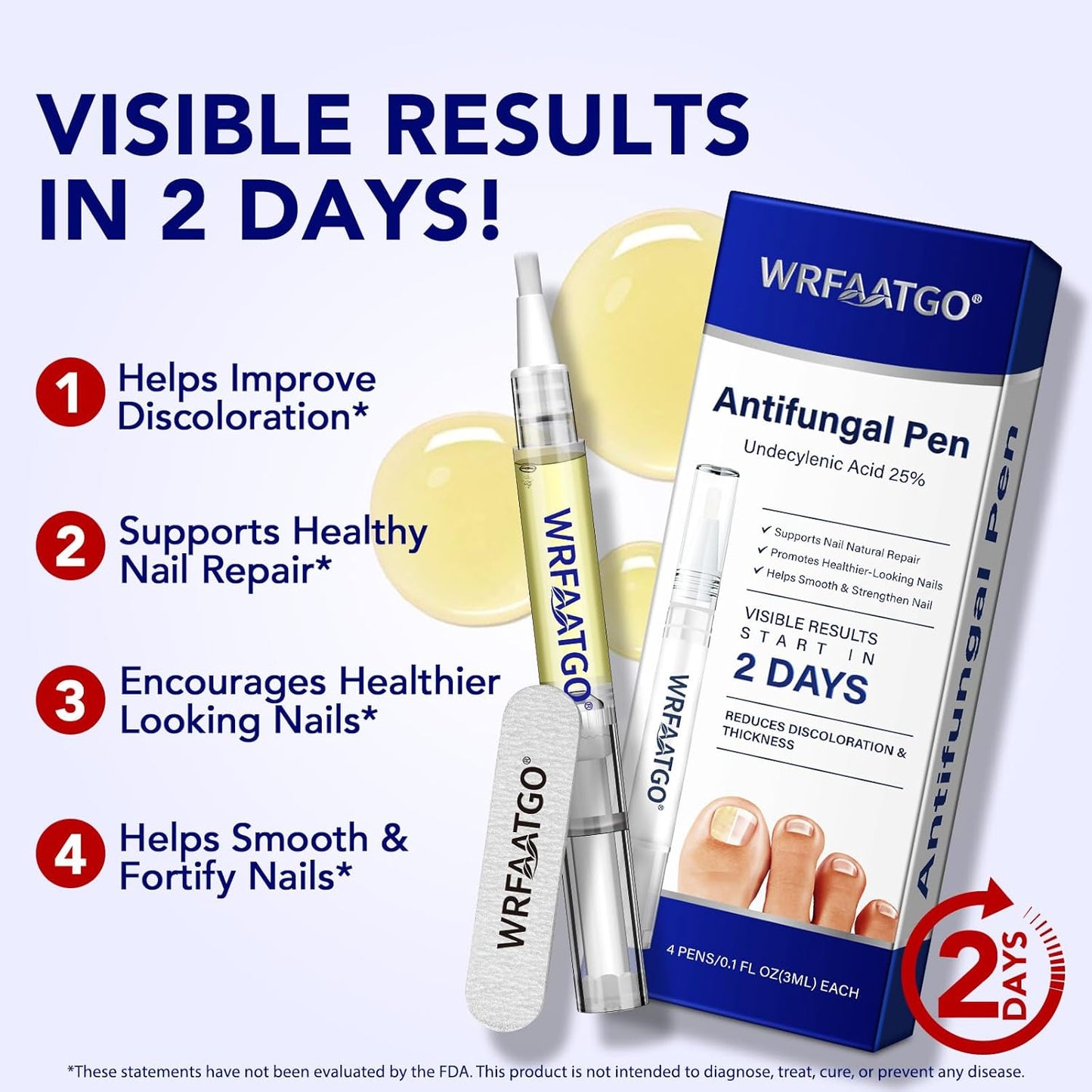 Nail Fungus Pen, 4-Pack Toenail Fungus Treatment Pen, Natural Plant Extracts Nail Repair Pen For Damaged, Broken & Thick Nails Toenails