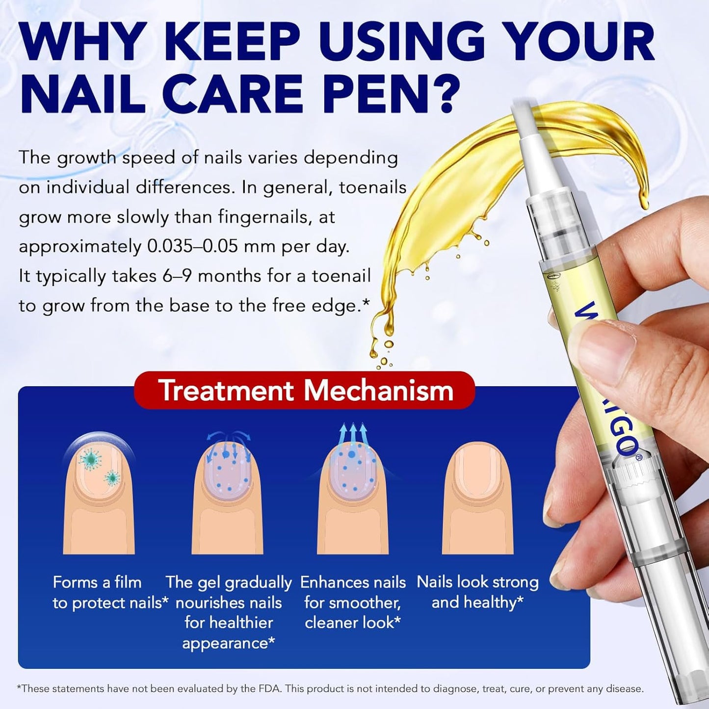 Nail Fungus Pen, 4-Pack Toenail Fungus Treatment Pen, Natural Plant Extracts Nail Repair Pen For Damaged, Broken & Thick Nails Toenails