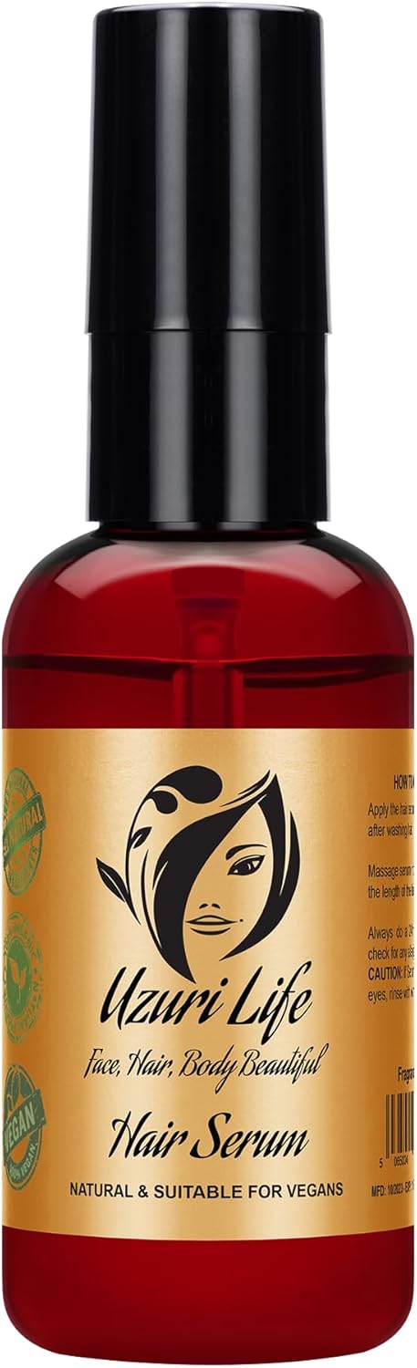 Organic Hair Serum Natural Anti Frizz Hair Treatment Serum Organic Hair Growth Oil Vegan friendly Made in UK for Men, Women and Kids 50ML