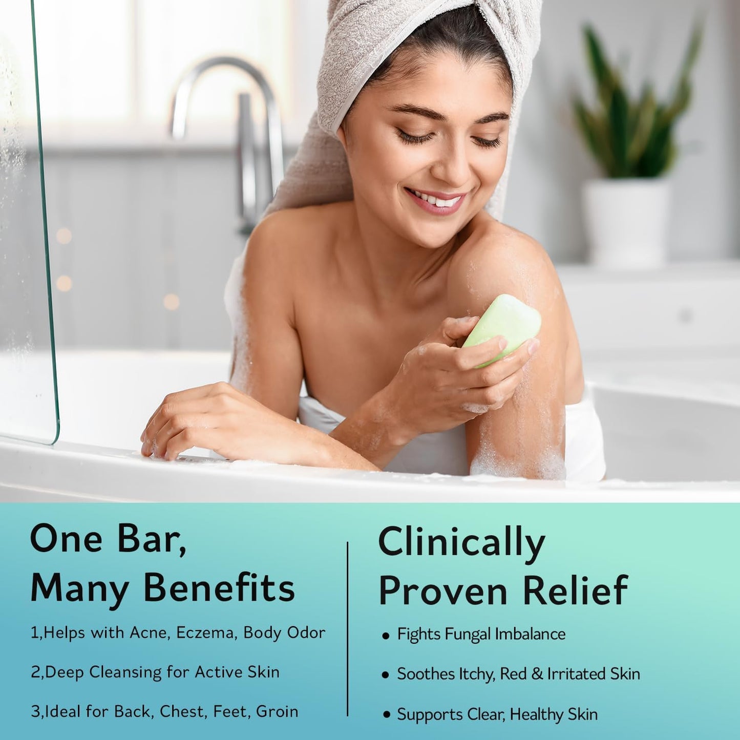 Tea Tree Soap Bar – Deep Cleansing Botanical Bar with Tea Tree, Eucalyptus & Lavender Oils – Gently Soothes Skin Prone to Discomfort, Odour, or Dryness – 2 x 116g