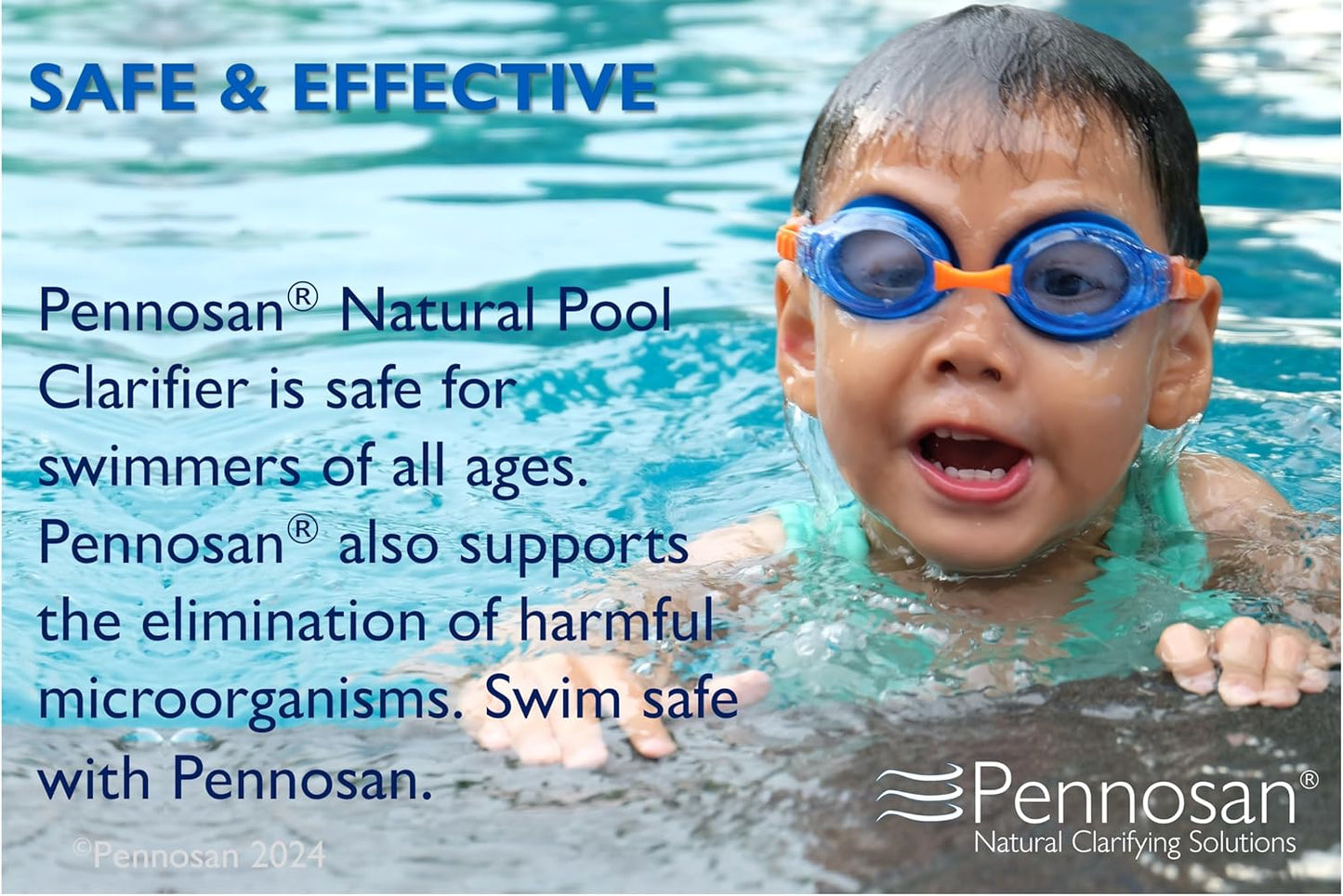 Natural Pool Clarifier 1L | The Natural Choice | Non-Chemical Pool Clarifier | For Crystal Clear, Clean Water