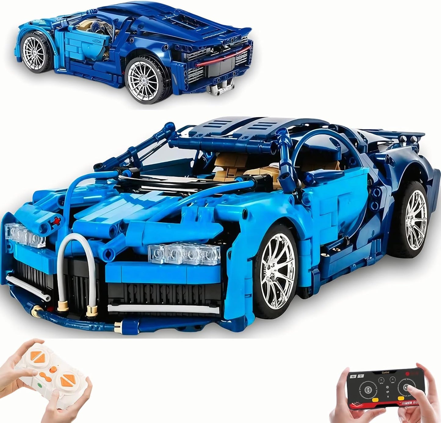 Premium 1:14 Scale Remote Control Cars Model Kits - 1339-piece Engineering with Domineering Hood and Rear Wing, Perfect for Racing Enthusiasts and Future Engineers