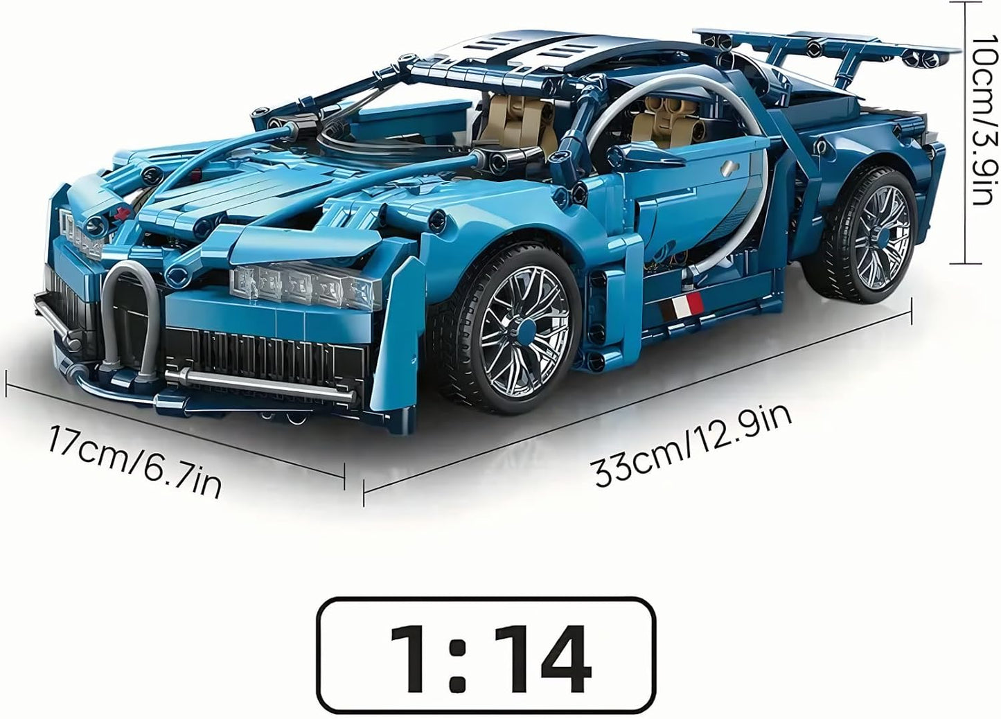 Premium 1:14 Scale Remote Control Cars Model Kits - 1339-piece Engineering with Domineering Hood and Rear Wing, Perfect for Racing Enthusiasts and Future Engineers