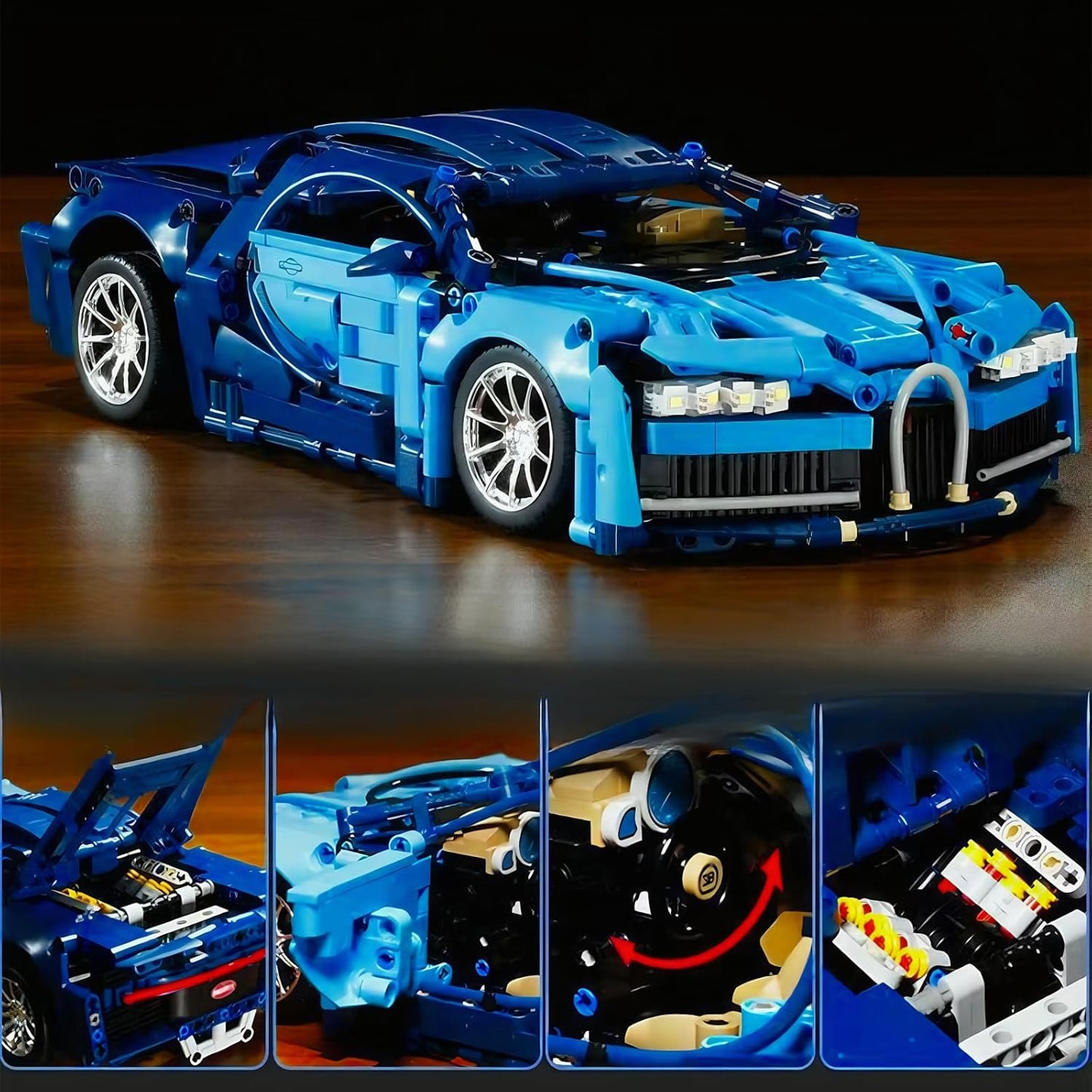 Premium 1:14 Scale Remote Control Cars Model Kits - 1339-piece Engineering with Domineering Hood and Rear Wing, Perfect for Racing Enthusiasts and Future Engineers