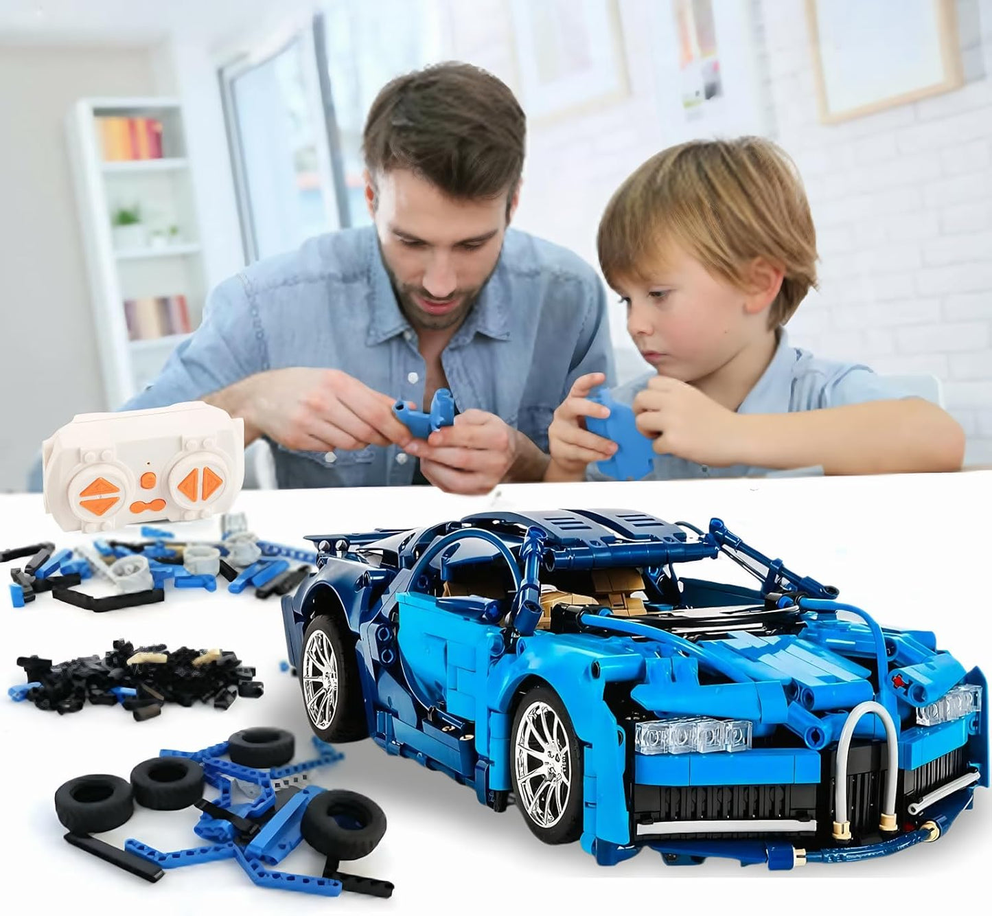 Premium 1:14 Scale Remote Control Cars Model Kits - 1339-piece Engineering with Domineering Hood and Rear Wing, Perfect for Racing Enthusiasts and Future Engineers