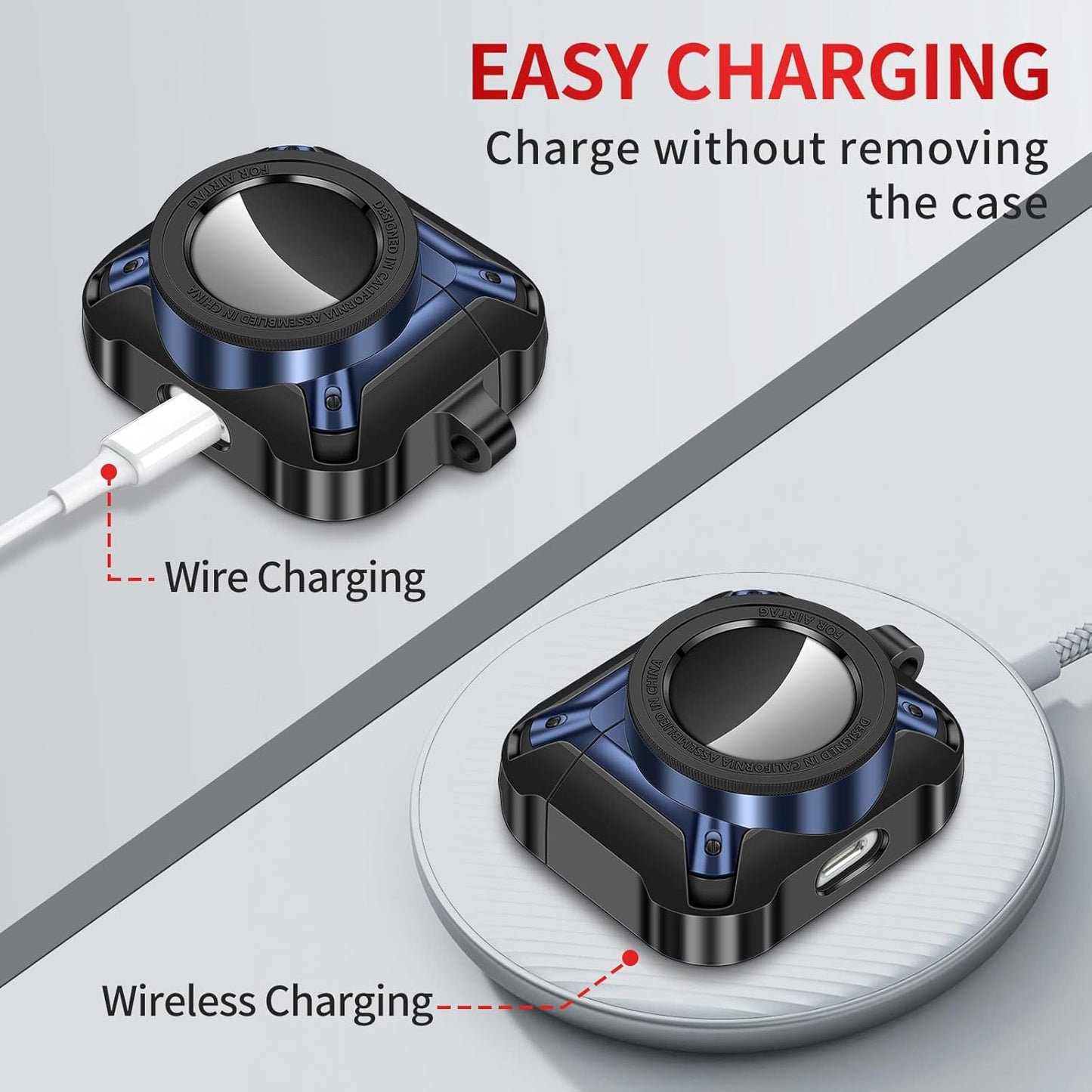 Coolden for AirPods 3rd Generation Case 2021 Camera Design Shockproof Military Hard AirPods 3 Case for Men Women Silicone Protective Case Cover Support Wireless Charging With Carabiner for AirPods