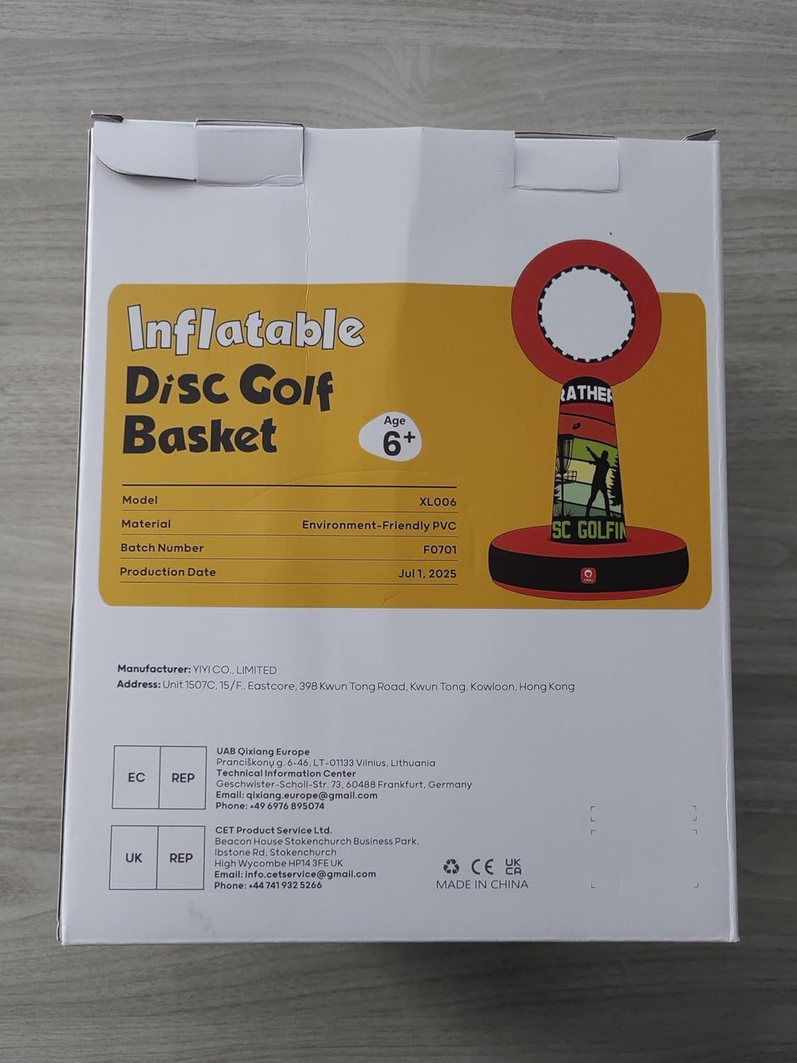 Inflatable Disc Golf Set for Kids & Family Fun, Complete Outdoor Yard Games Set With Target Basket, 4 Flying Discs & Pump, Ideal Teen Boy Gifts & Party Games - Backyard Games for Kids and Adults