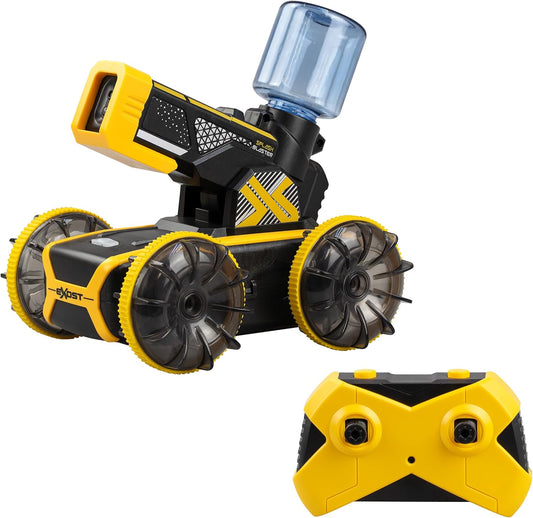 Exost Hydro Blast RC Car for Kids with Water Blaster and Dual Land and Water Mode | Shoots Water up to 5 Metres with Auto Refill | 2 Speed Settings, 2.4GHz Remote, Rechargeable Battery 5+