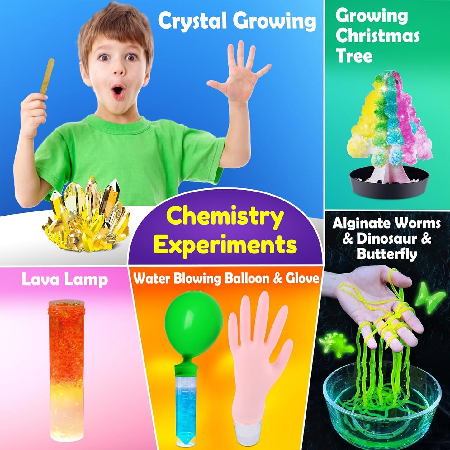 Science Advent Calendar 2025 for Kids - 24 Days of S.T.E.M Experiments Chemistry Set, Crystal, Gemstones, Magic, Christmas Birthday Countdown Toys Gifts for Boys Girls