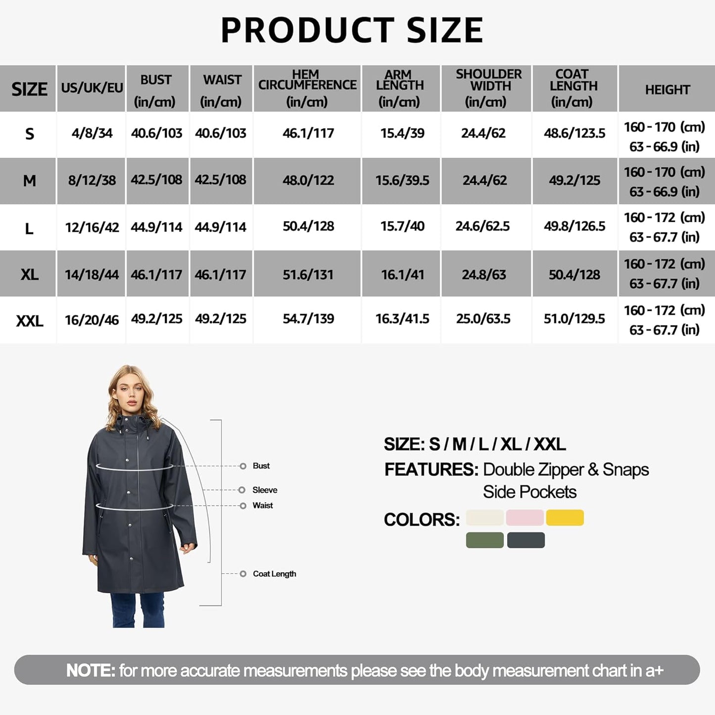 size small Raincoat for Women Rain Jackets Waterproof Breathable Windbreaker Outdoor Ladies Lightweight Coat