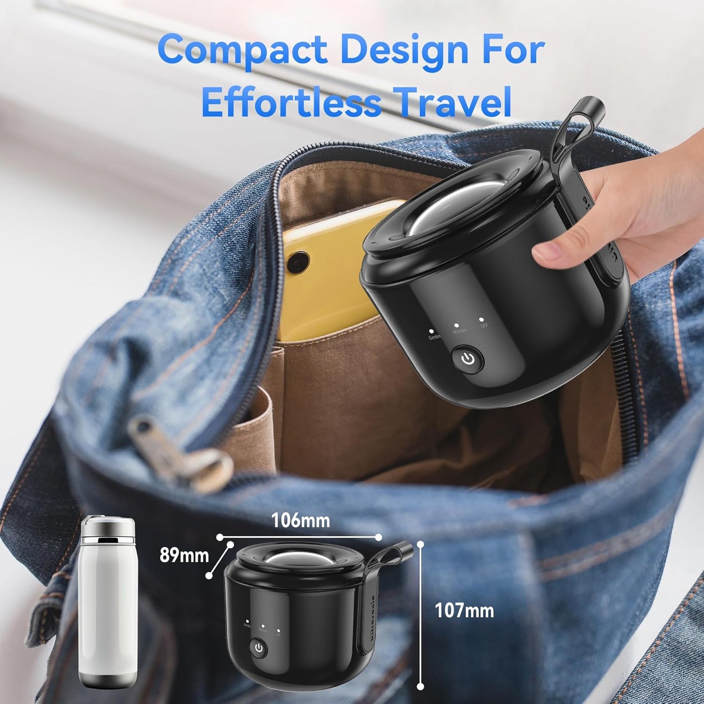 Ultrasonic Retainer Cleaner Machine, 45kHz Portable Dental Cleaning for Dentures Cleaner, Mouth Guard Cleaner, Night Guard Cleaner, Aligner Cleaner, Jewelry Cleaner, Toothbrush Heads