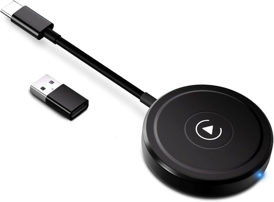 Wireless Carplay Adapter for iPhone, Dongle Adapter, Bluetooth Convert OEM Wired to Audi Porsche, Opel, Volvo, Mercedes etc, Support iOS 13+