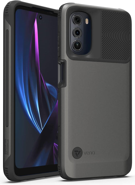 VENA OutCross for Motorola Moto G 5G Case, Military Grade Drop Protection, Dual Layer Shockproof Protective Phone Case - Graphite Gray/Black