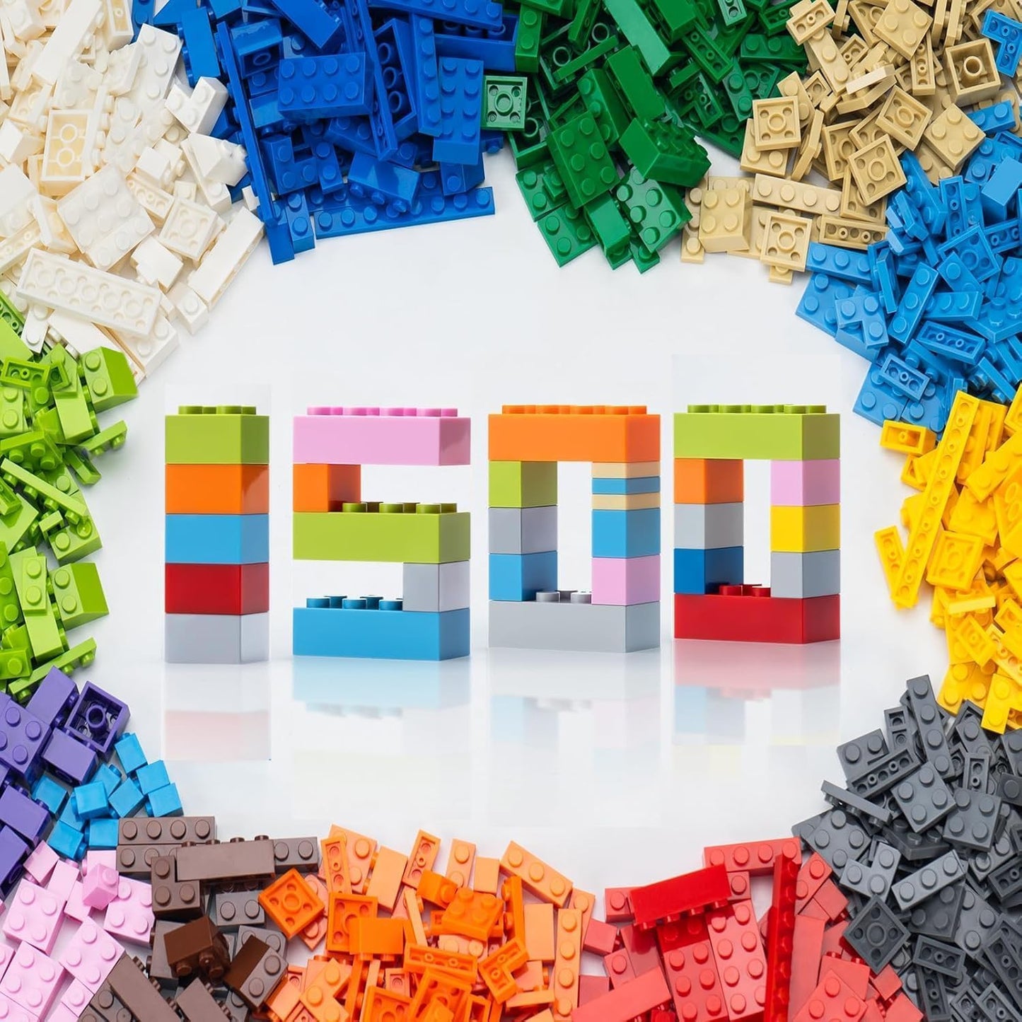 1500PCS Classic Building Bricks Set for Kids, Multicolor Blocks, Compatible with Construction Building Blocks, ABS Construction Bricks, Educational Toy for Ages 6+, Stimulates Creativity.