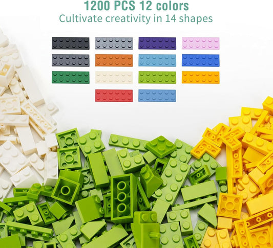 1500PCS Classic Building Bricks Set for Kids, Multicolor Blocks, Compatible with Construction Building Blocks, ABS Construction Bricks, Educational Toy for Ages 6+, Stimulates Creativity.