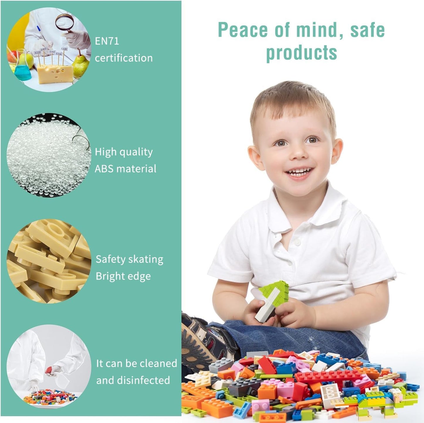 1500PCS Classic Building Bricks Set for Kids, Multicolor Blocks, Compatible with Construction Building Blocks, ABS Construction Bricks, Educational Toy for Ages 6+, Stimulates Creativity.