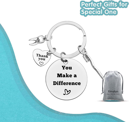 Dentist Keyring Dentist Appreciation Gifts Dental Hygienist Gift Dental Assistant Gift Dental Student Gift Dentist Graduation Gift Christmas Birthday Leaving Retirement Gift for Dentist